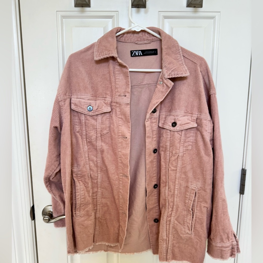 Blush pink corduroy jacket